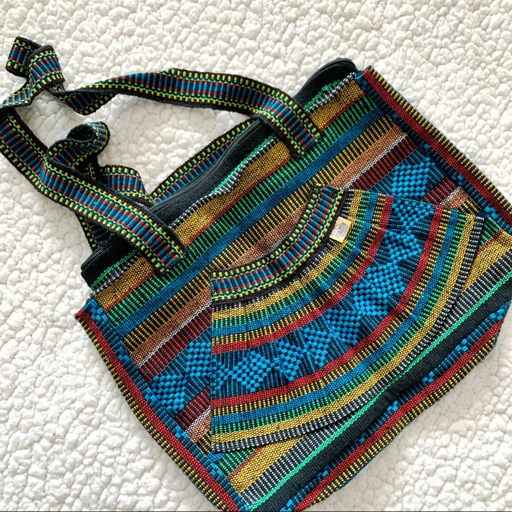 Artesanal multicolored Mexican bag - handmade NWOT